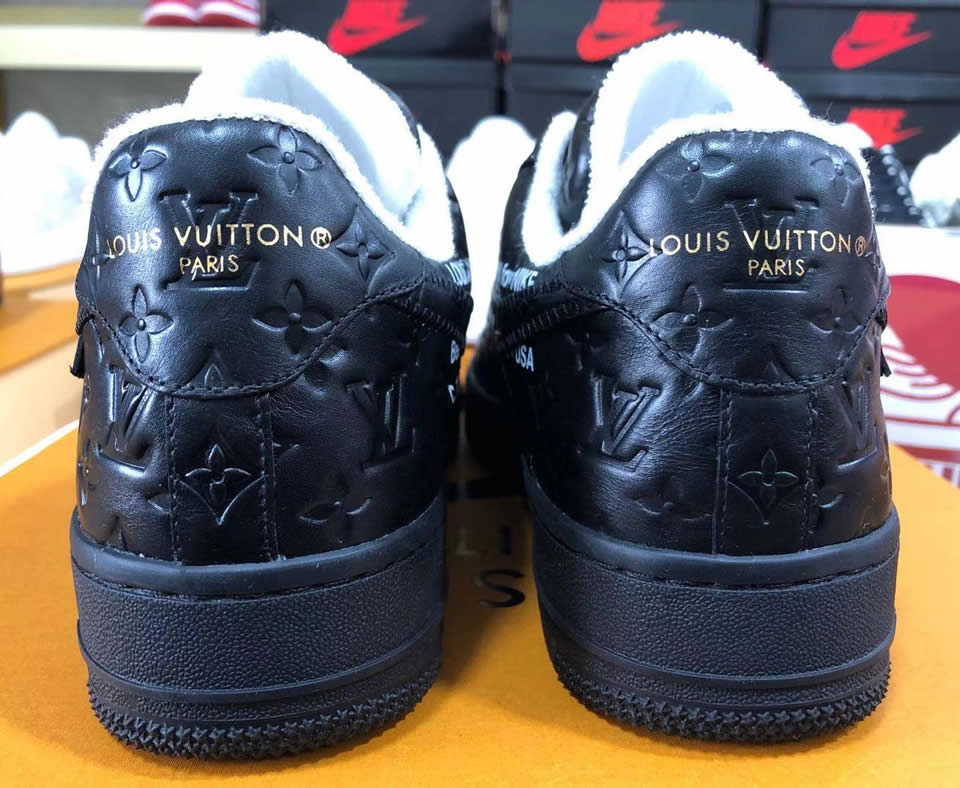 Louis Vuitton Air Force 1 Trainer Sneaker Black White Lk0223 10 - kickbulk.co