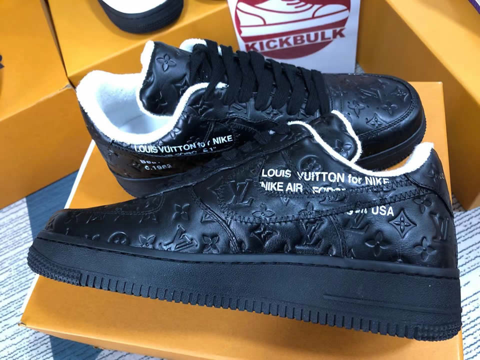 Louis Vuitton Air Force 1 Trainer Sneaker Black White Lk0223 9 - kickbulk.co