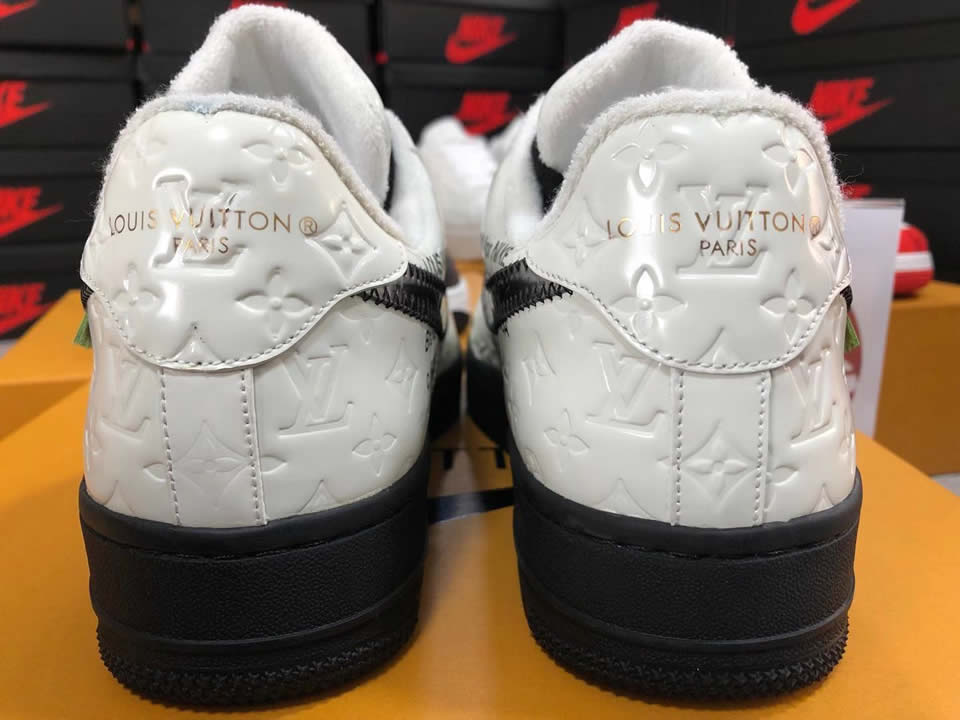 Louis Vuitton Air Force 1 Trainer Sneaker Black White Lk0225 6 - kickbulk.co