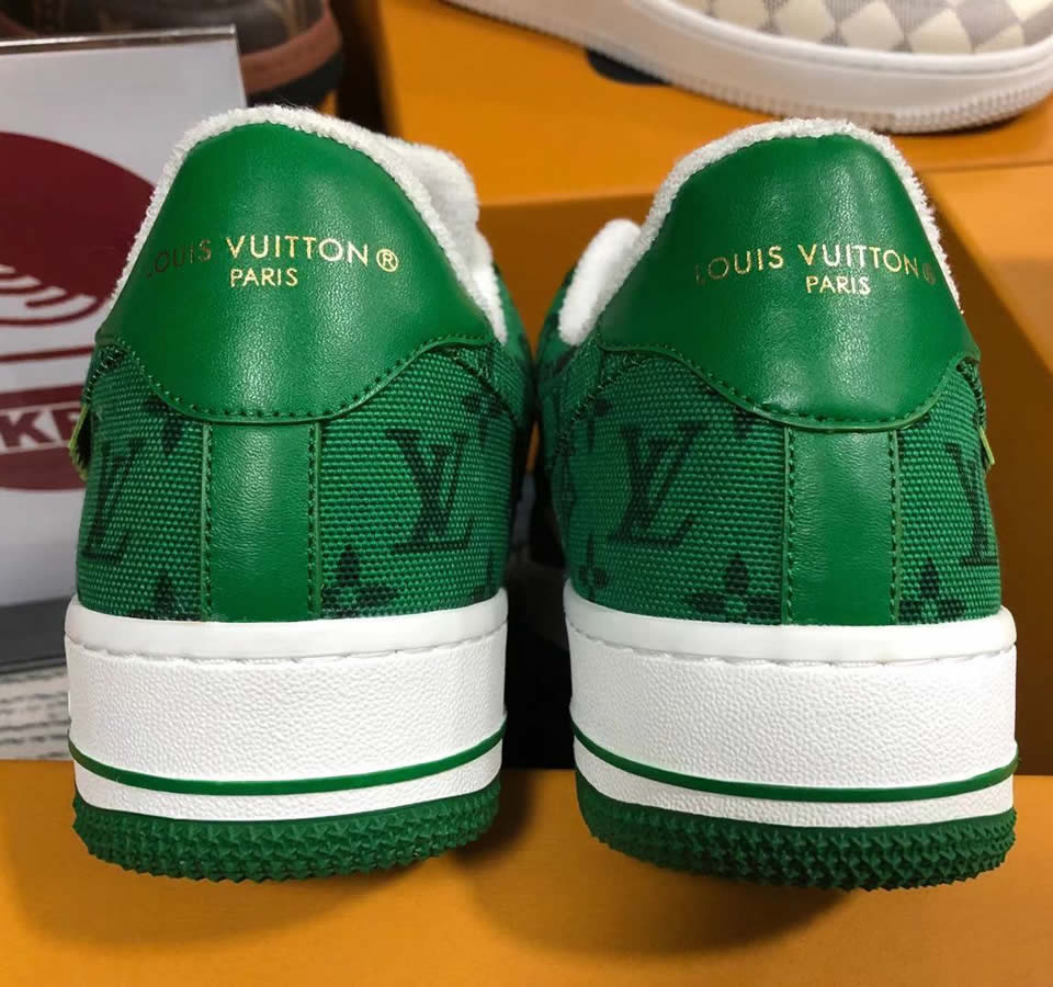 Louis Vuitton Air Force 1 Trainer Sneaker Green Lk0226 10 - kickbulk.co
