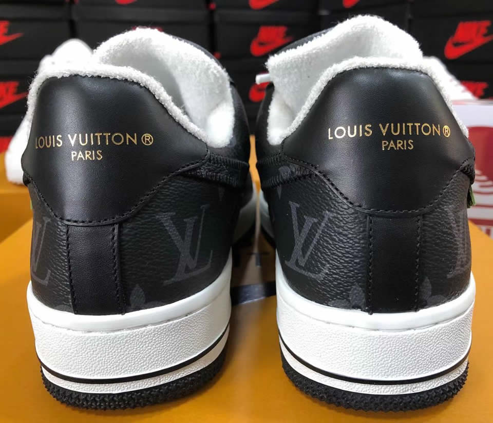 Louis Vuitton Air Force 1 Trainer Sneaker White Black Lk0236 9 - kickbulk.co