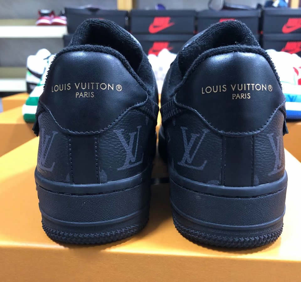 Louis Vuitton Air Force 1 Trainer Sneaker Black Lk0237 5 - kickbulk.co
