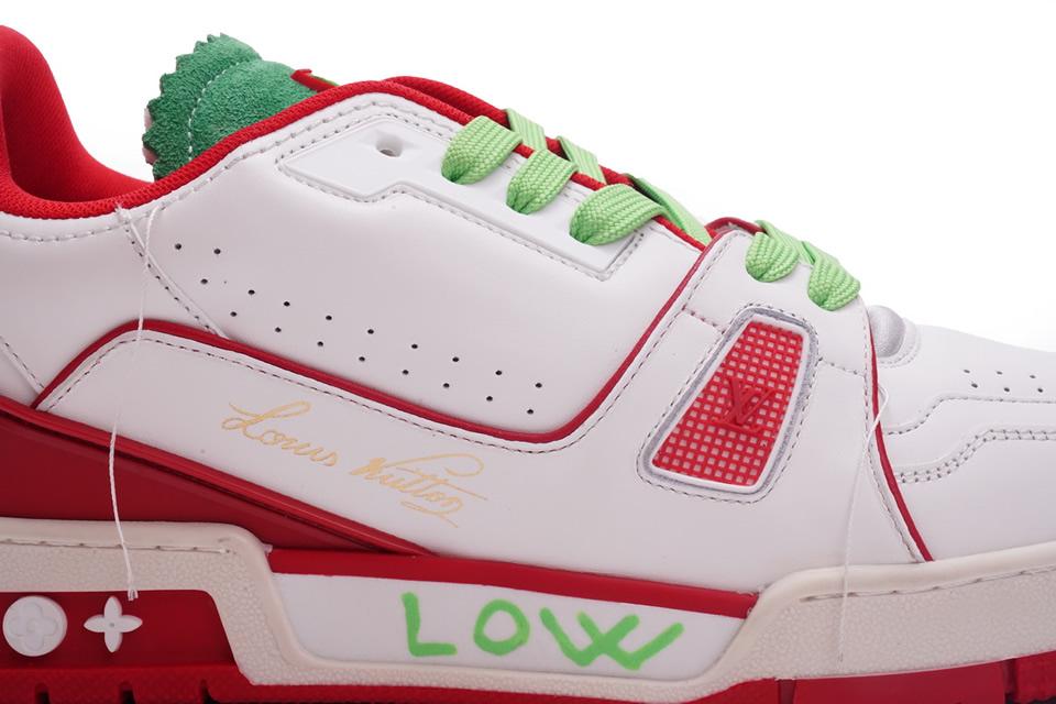 Louis Vuitton LV Trainer Sneaker Mid White Red – LEGACY-NY