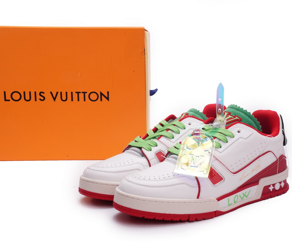 Louis Vuitton Sneakers 22AW 1AARDW LV Trainer 2 High Cut White x Red 8 US9