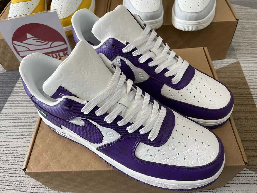 Louis Vuitton Nike Air Force 1 Purple White Ms0232 6 5 - kickbulk.co