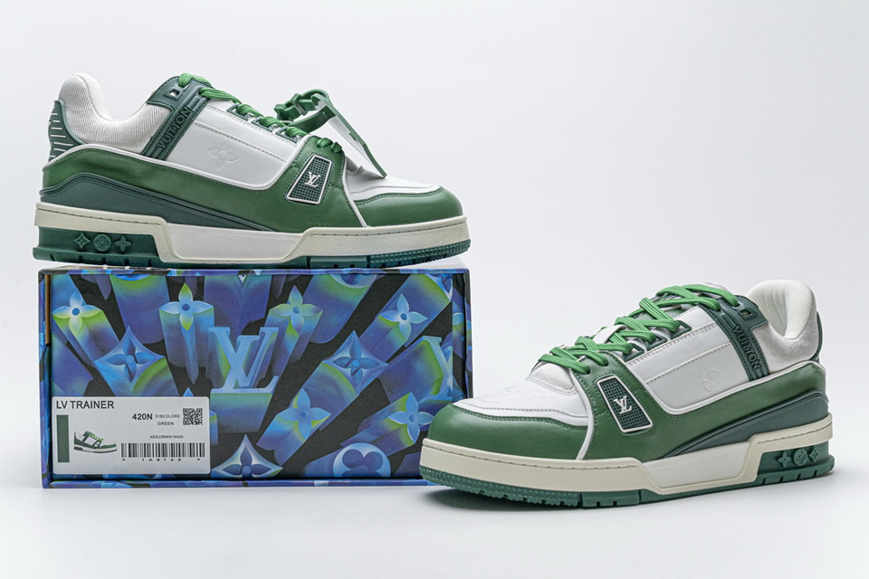Louis Vuitton 20ss Trainer Green Casual Shoes 3 - kickbulk.co