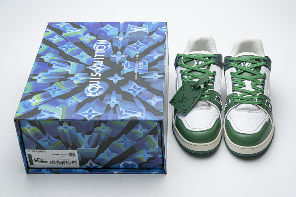 Louis Vuitton 20ss Trainer Green Casual Shoes 4 - kickbulk.co