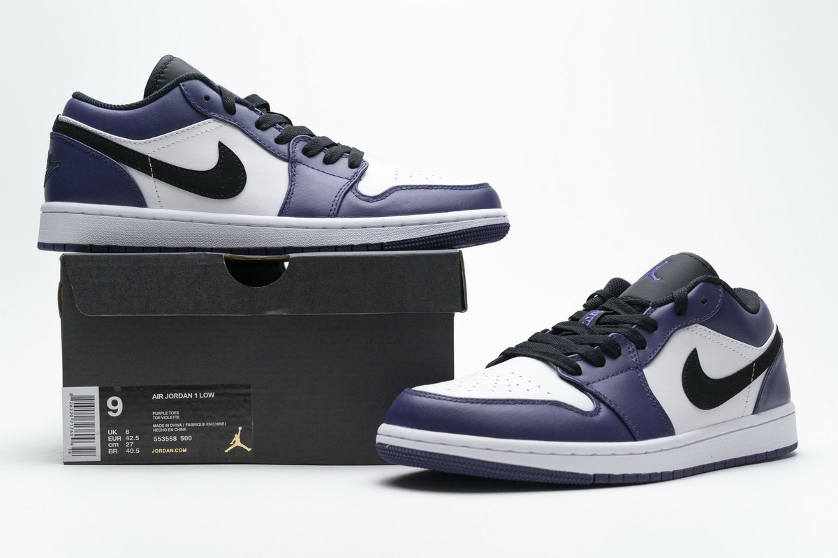 Nike Air Jordan 1 Low Court Purple 553558 500 9 - kickbulk.co