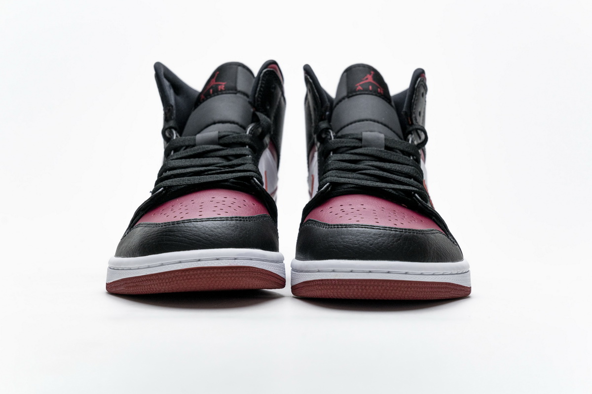 Nike Air Jordan 1 Mid Bred Toe 554724 066 10 - kickbulk.co