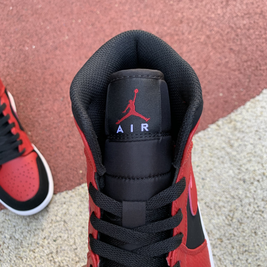 Nike Air Jordan 1 Mid Gs Black Gym Red 554725 054 13 - kickbulk.co