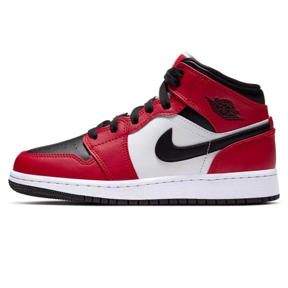 Nike Air Jordan 1 Mid Gs Chicago Black Toe 554725 069 1 - kickbulk.co
