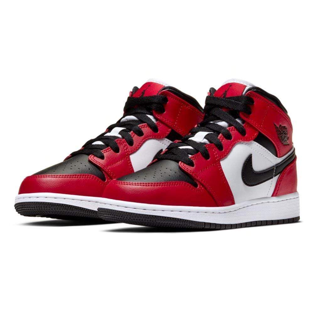 Nike Air Jordan 1 Mid Gs Chicago Black Toe 554725 069 2 - kickbulk.co