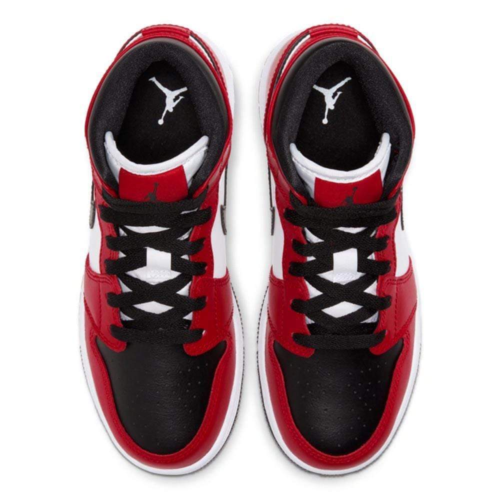 Nike Air Jordan 1 Mid Gs Chicago Black Toe 554725 069 4 - kickbulk.co