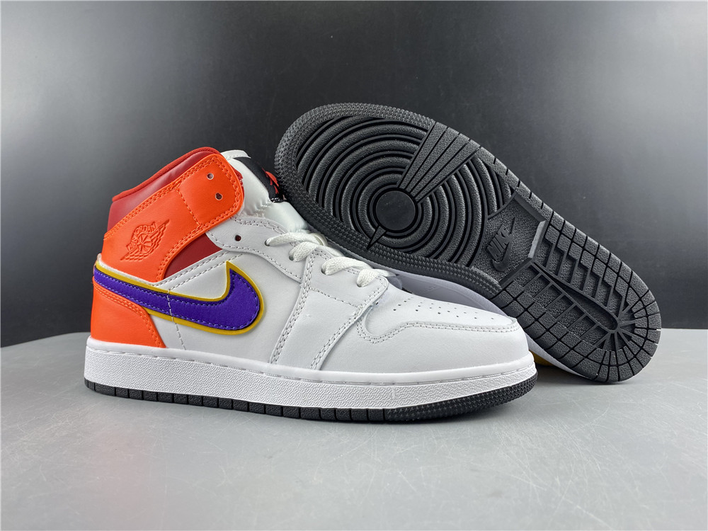 Nike Air Jordan 1 Mid Gs White Court Purple Teal 554725 128 16 - kickbulk.co