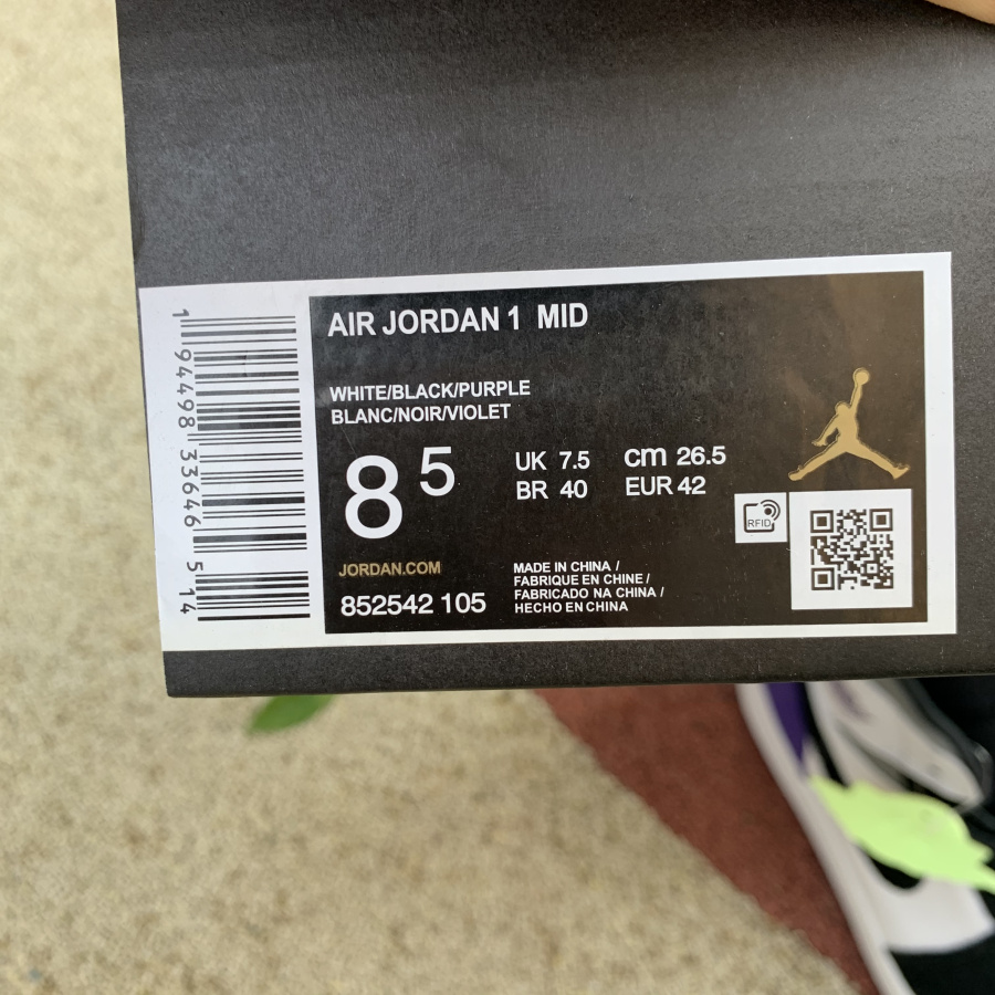 Nike Air Jordan 1 Mid Se Varsity Purple 852542 105 20 - kickbulk.co