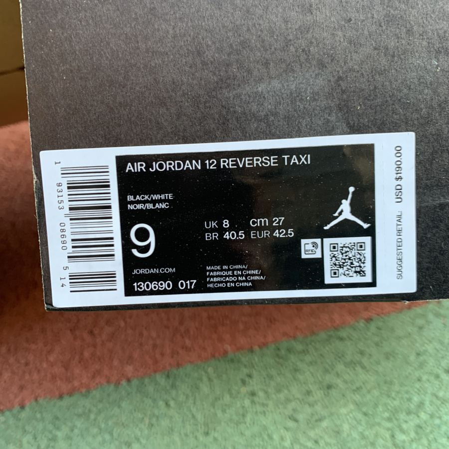 Nike Air Jordan 12 Reverse Taxi 2019 Outfit For Sale 130690 017 22 - kickbulk.co