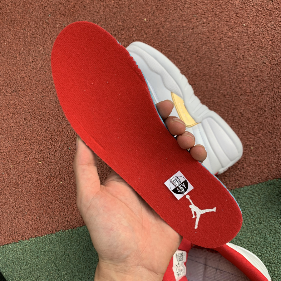 Nike Air Jordan 12 Fiba 2019 White University Red Gold 130690 107 20 - kickbulk.co