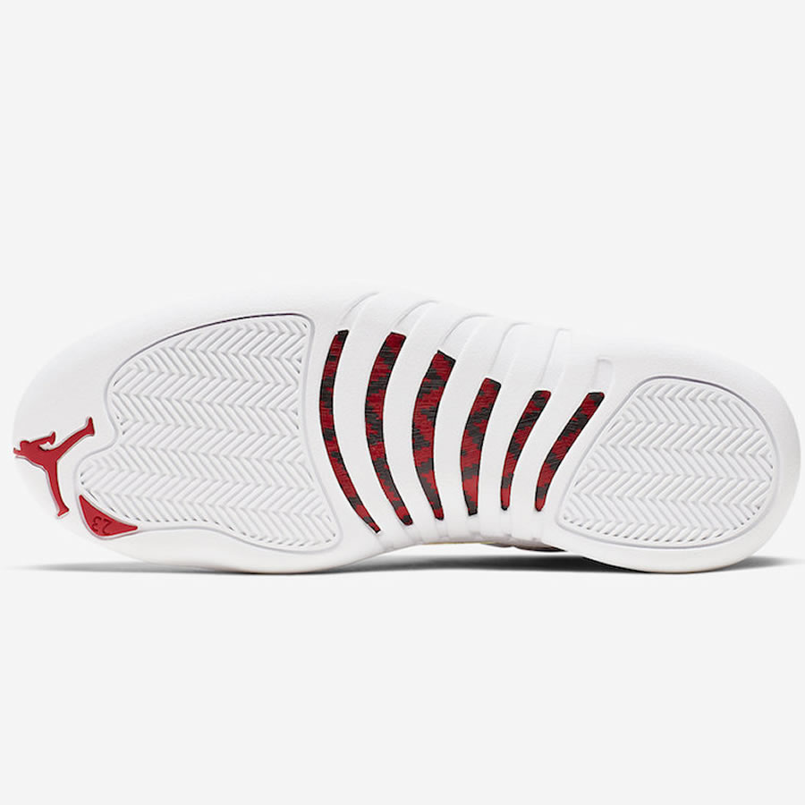 Nike Air Jordan 12 Fiba 2019 White University Red Gold 130690 107 5 - kickbulk.co