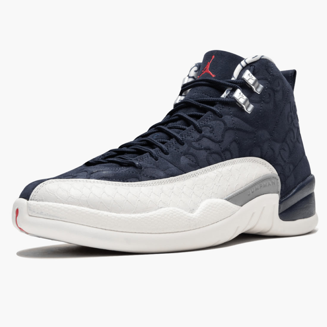 jordan 12 navy blue white