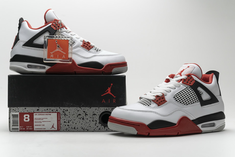 Nike Air Jordan 4 Retro Fire Red 308497 110 3 - kickbulk.co