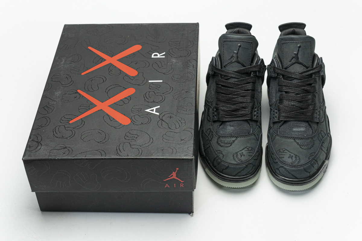 Nike Air Jordan 4 Retro Kaws Black 930155 001 4 - kickbulk.co
