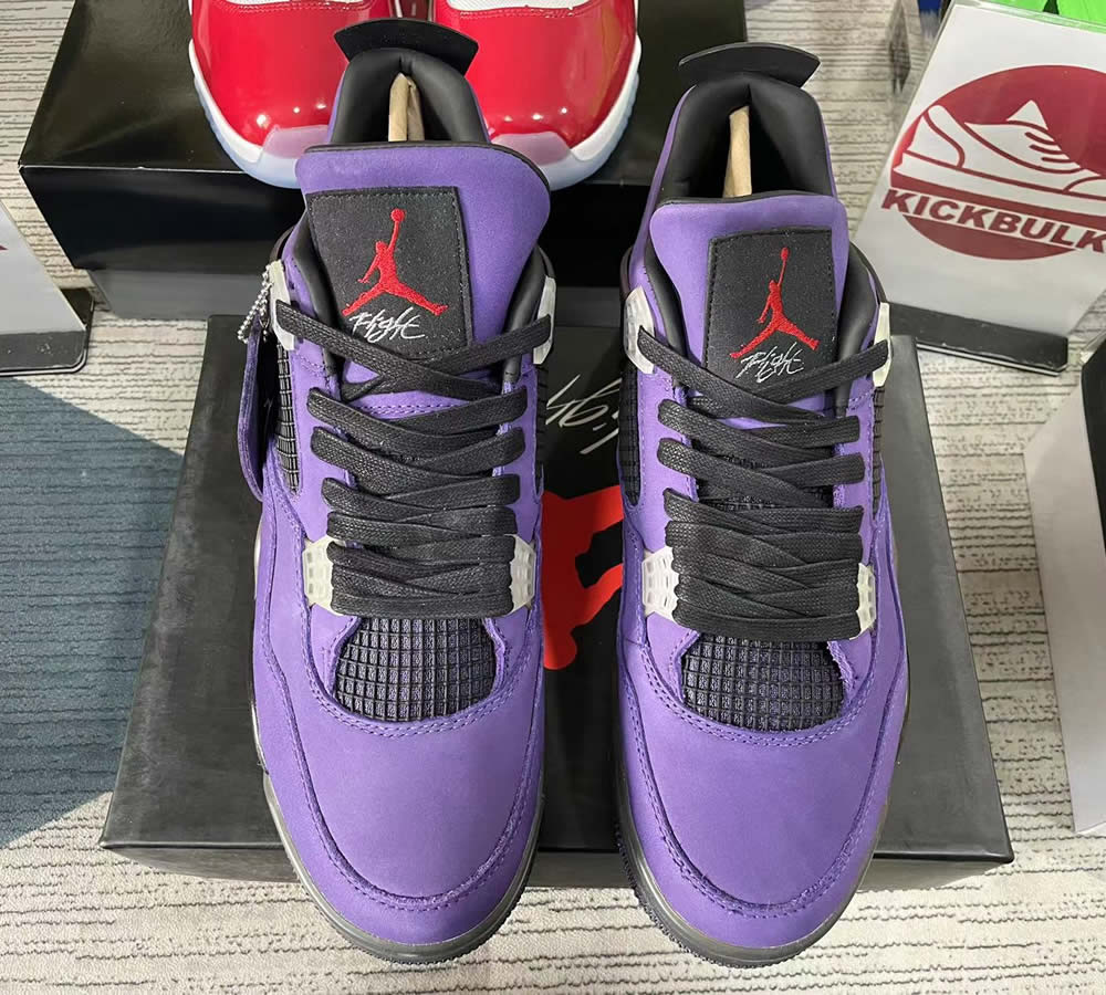 Travis Scott Air Jordan 4 Retro Purple Nike 766302 2 - kickbulk.co