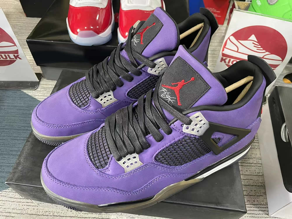Travis Scott Air Jordan 4 Retro Purple Nike 766302 3 - kickbulk.co