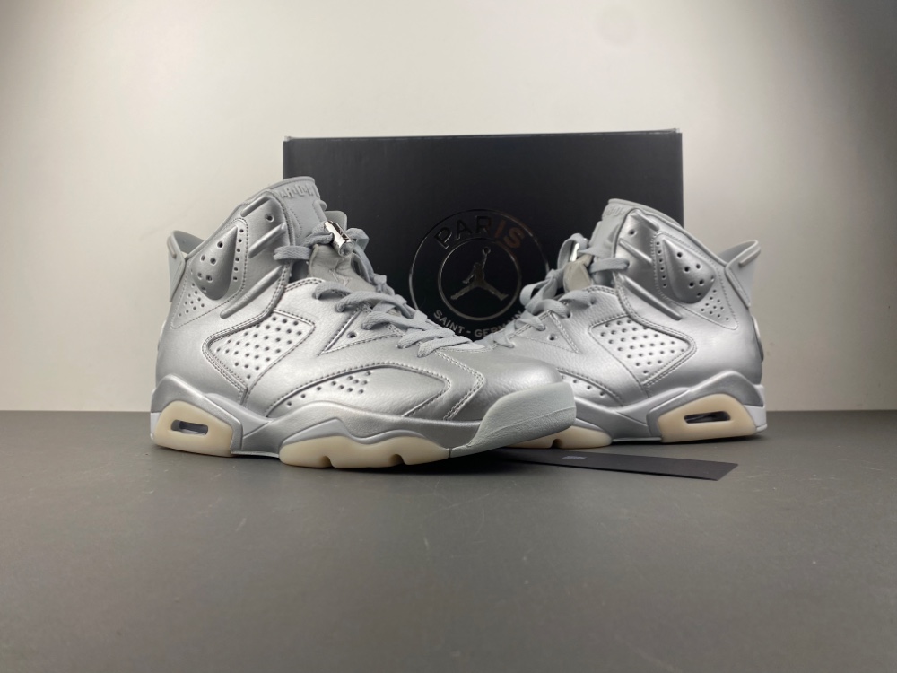 Psg Air Jordan 6 Metallic Silver Pure Platinum Iq5135 001 10 - kickbulk.co