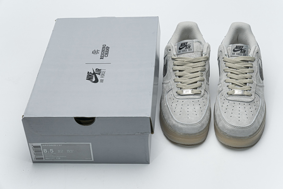 Reigning Champ Nike Air Force 1 Low Suede Light Grey Aa1117 118 6 - kickbulk.co