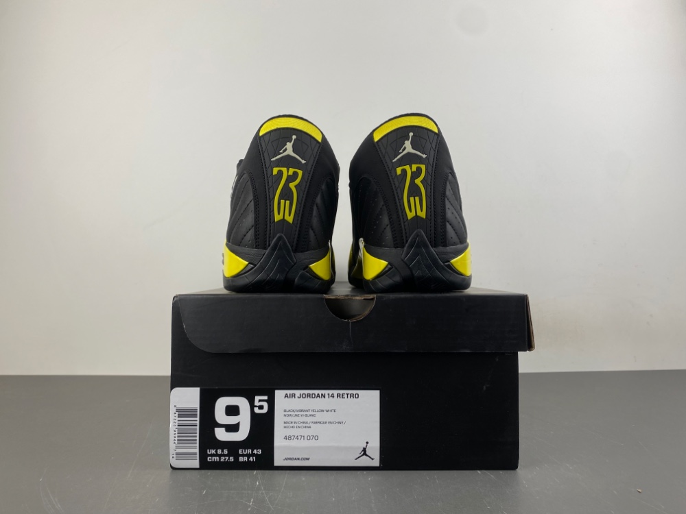 Air Jordan 14 Retro Thunder 487471 070 14 - kickbulk.co