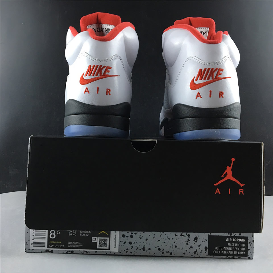 Nike Air Jordan 5 Retro Fire Red Silver Tongue 2020 Da1911 102 7 - kickbulk.co