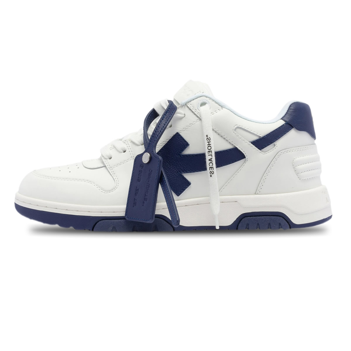 Off White White Navy Blue Out Of Office Ooo Sneakers 222607m237014 1 - www.kickbulk.co