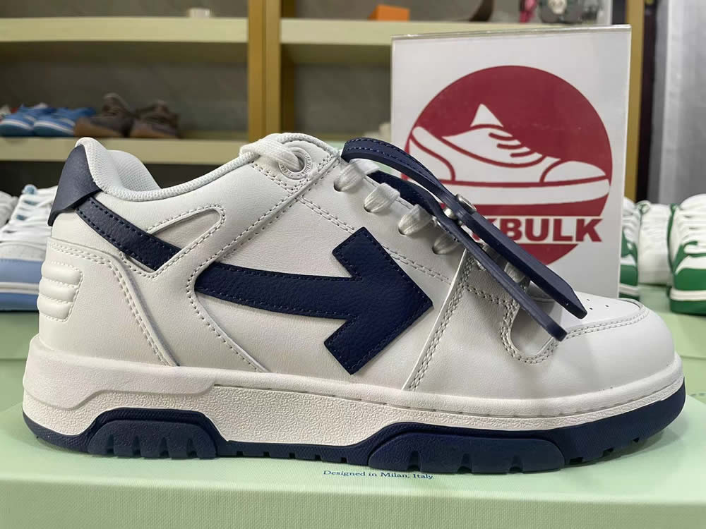 Off White White Navy Blue Out Of Office Ooo Sneakers 222607m237014 5 - www.kickbulk.co