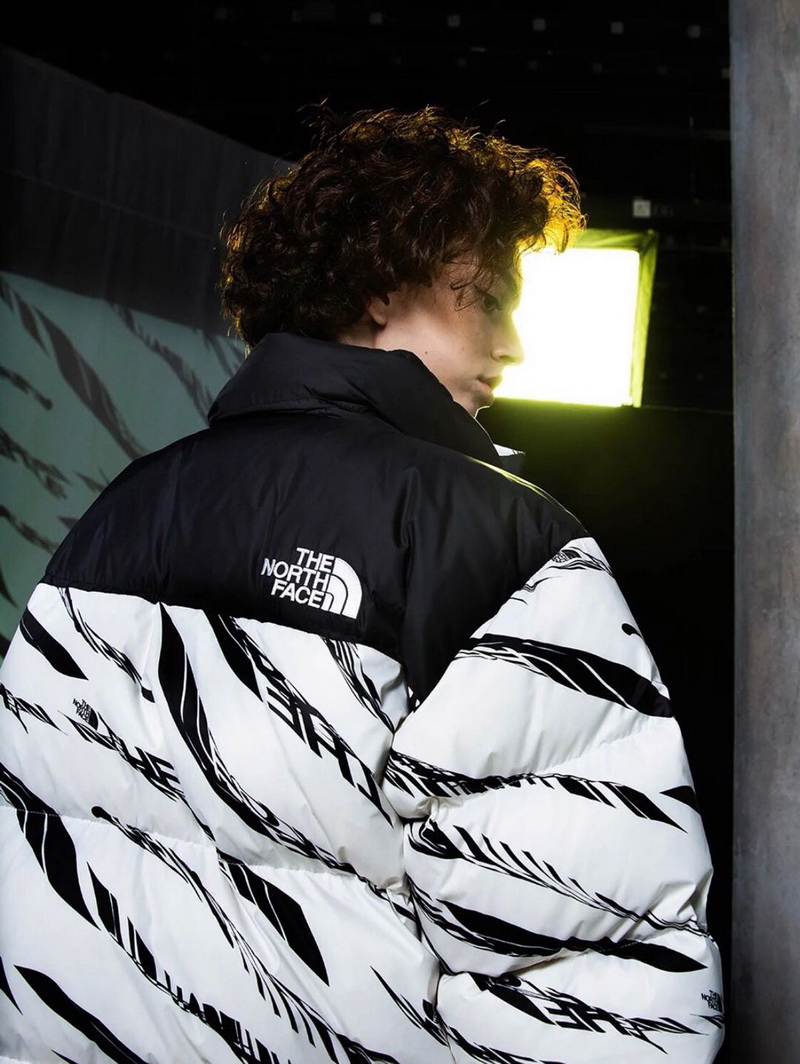 The North Face Zebra Logo Pattern Down Jacket 6 - kickbulk.co