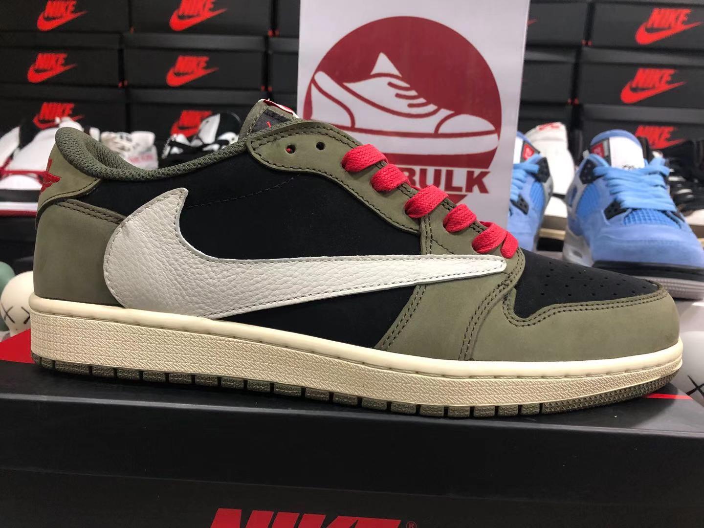 Travis Scott x Air Jordan 1 Low Dark Green DM7866-196 Kickbulk Sneaker ...